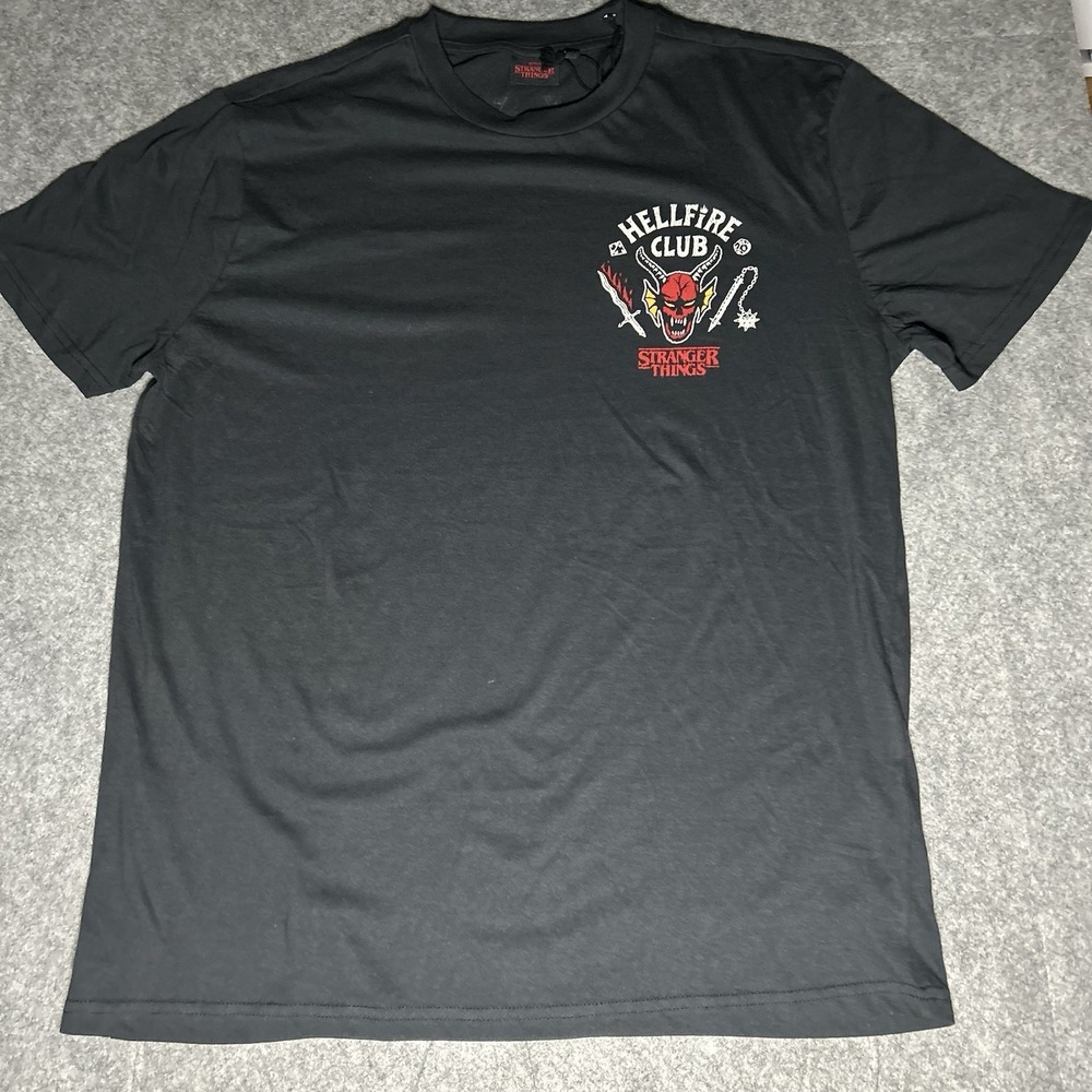 Stranger Things X HellFire Club Men's Xl Black T-shirt Promo Show